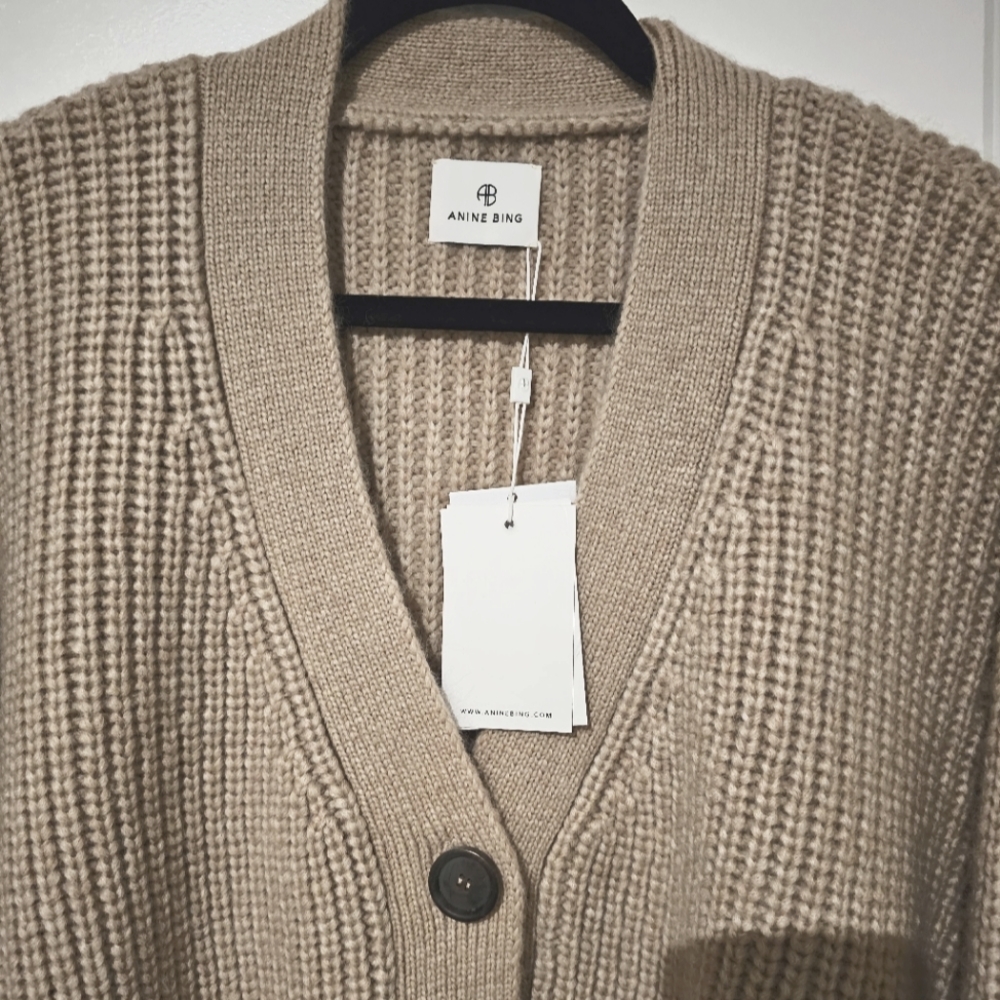 Anine Bing Maxwell rib-knit cardigan NWT Size M - Picture 6 of 9